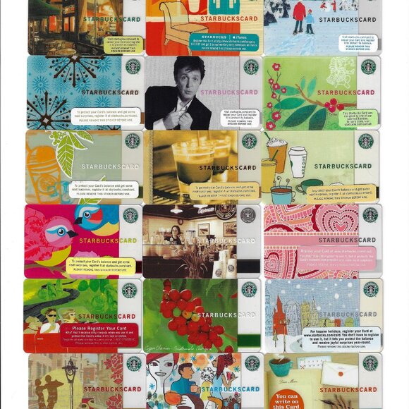 Starbucks Cards 2004 to 2013 Mostly Original Logo - Excellent - Lot of 48 - Picture 3 of 11